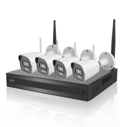 Комплект видеонаблюдения | NVR + 4 камеры | 4 МП | TVT TD-P0404W1-001 | Wi-Fi ◇ Распознавание лиц