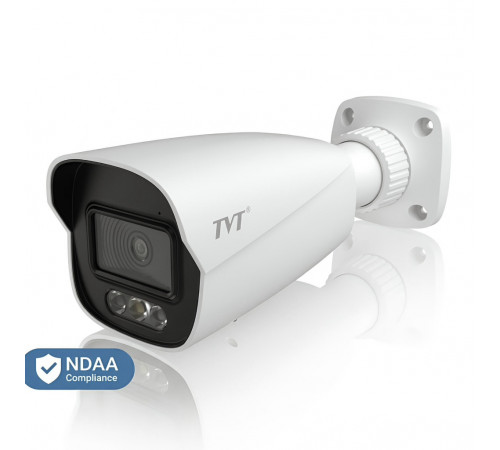 IP-видеокамера | 4 МП | TVT TD-9442S4-PA | PoE ◇ Моторизованный объектив + ИК/LED + Динамик