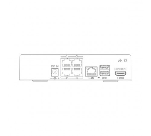Сетевой видеорегистратор NVR |   4 канала | TVT TD-3004H1-A1L | 4K / H.265+