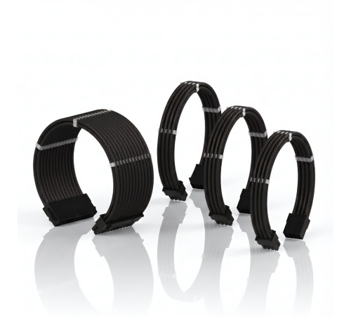 Кастомные кабели (удлинители) питания для БП Wincool Power Extension Cable Kit, чёрный