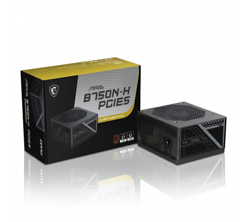 Блок питания для ПК  750W MSI PAG B750N-H PCIE5 (80 PLUS BRONZE)