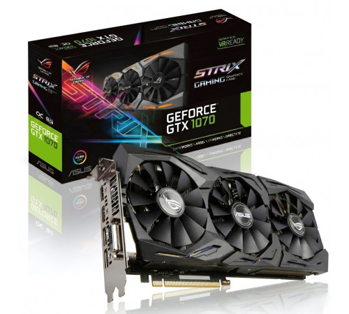 Видеокарта Nvidia GTX 1070 8 GB ASUS ROG STRIX, 99% новая