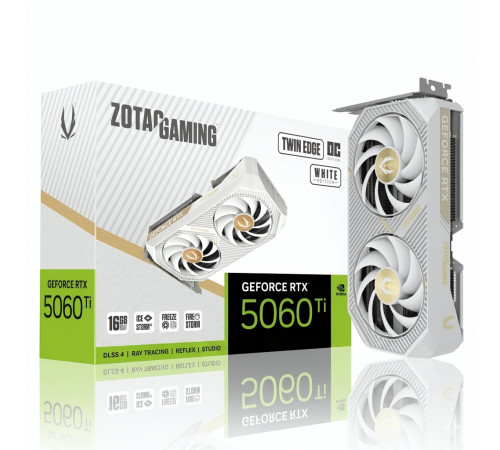 Видеокарта GeForce RTX 5060 TI 16 GB ZOTAC Gaming Twin Edge OC White | Европейский релиз