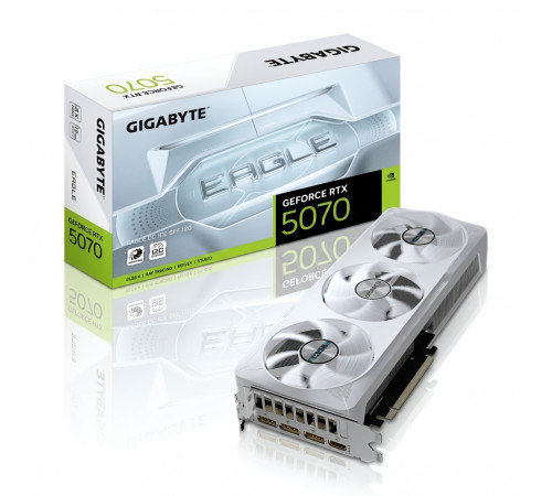 Видеокарта Nvidia RTX 5070 12 GB Gigabyte Eagle OC ICE SFF белая