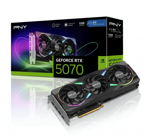 Видеокарта GeForce RTX 5070 12 GB PNY XLR8 Gaming Epic-X RGB OC | Европейский релиз