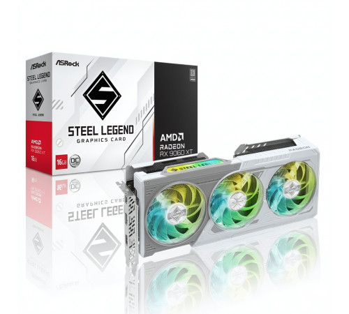 Видеокарта AMD RX 9060 XT 16 GB ASRock Steel Legend OC 16 GB, 98% новая