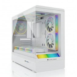 Корпус | Jungle Leopard MS-01 ◇ белый | mATX | ARGB ◇ панорамный «аквариум»