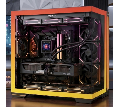 Корпус для ПК Segotep Infinite 5 Pro Sunset | eATX | панорамный аквариум