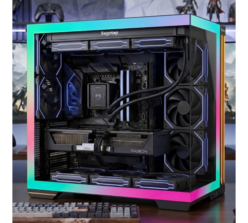 Корпус для ПК Segotep Infinite 5 Pro Vaporwave | eATX | панорамный аквариум