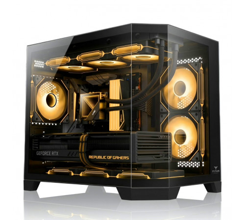 Корпус | TITAN | mATX | панорамный «аквариум»