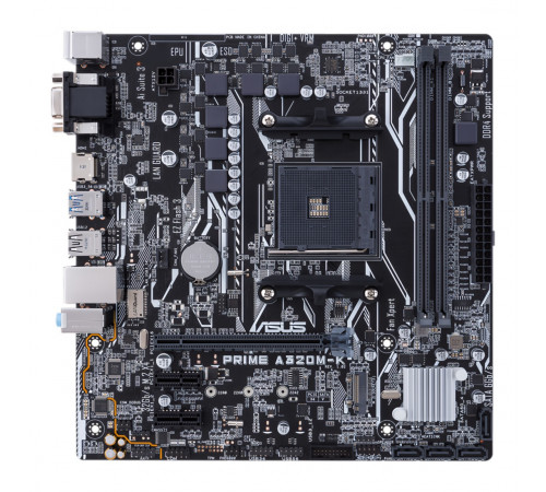 Материнская плата (AM4) A320 - ASUS Prime A320M-K (2×DDR4), OEM