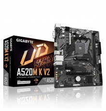 Материнская плата (AM4) A520 - Gigabyte A520M K V2 (2×DDR4)
