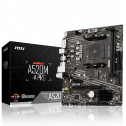 Материнская плата (AM4) A520 - MSI A520M-A PRO | 2×DDR4