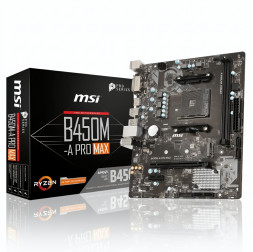 Материнская плата (AM4) B450 - MSI B450M-A PRO MAX II (2×DDR4)