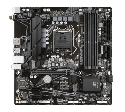 Материнская плата (10-11 GEN) B560 - Gigabyte B560M DS3H AC WIFI | mATX | 4×DDR4