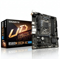 Материнская плата (10-11 GEN) B560 - Gigabyte B560M DS3H AC WIFI | mATX | 4×DDR4