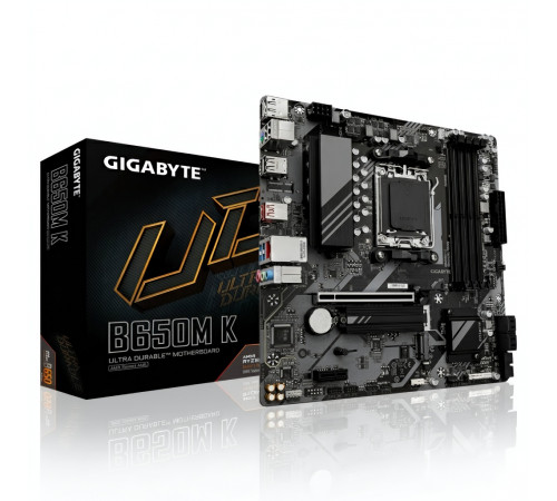 Материнская плата (AM5) B650 - Gigabyte B650M K (4×DDR5)