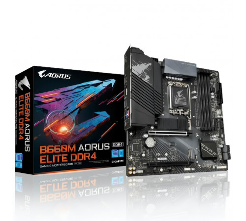 Материнская плата | 12-14 GEN | B660 | Gigabyte B660M AORUS Elite DDR4 | mATX | 4×DDR4 | LGA1700