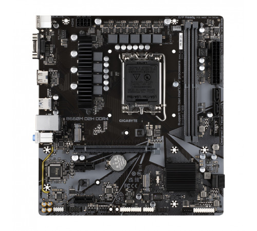 Материнская плата (12-13-14 GEN) B660 - Gigabyte B660M D2H DDR4 (2×DDR4) | OEM