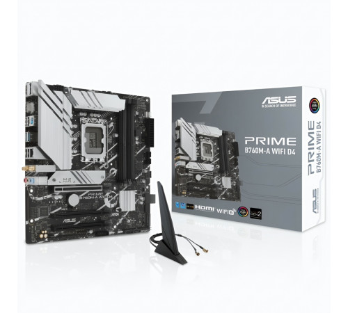 Материнская плата (12-13-14 GEN) B760 - ASUS Prime B760M-A WIFI D4 | mATX | 4×DDR4
