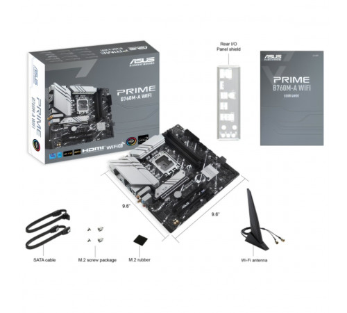 Материнская плата (12-13-14 GEN) B760 - ASUS Prime B760M-A WIFI | mATX | 4×DDR5