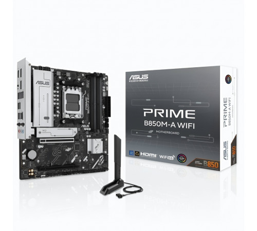 Материнская плата (AM5) B850 - ASUS Prime B850M-A WIFI | mATX | 4×DDR5