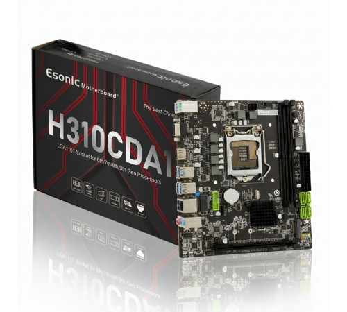 Материнская плата ( 6-7-8-9 GEN) H310 - Esonic H310CDA1 | mATX | 2×DDR4 | OEM