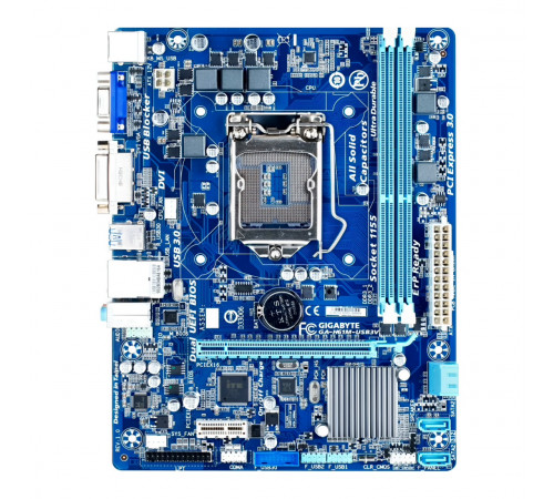Материнская плата ( 2-3 GEN)  H61 - Gigabyte H61M USB3V | mATX | 2×DDR3 | Б/У