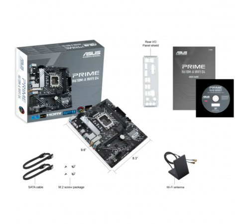 Материнская плата (12-13-14 GEN)  H610 - ASUS Prime H610M-A WIFI D4 | mATX | 2×DDR4