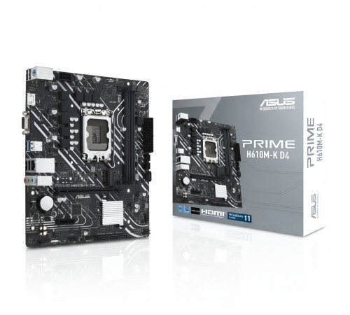 Материнская плата (12-13-14 GEN)  H610 - ASUS Prime H610M-K D4 | mATX | 2×DDR4