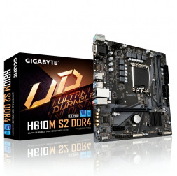 Материнская плата (12-13-14 GEN)  H610 - Gigabyte H610M S2 DDR4 (2×DDR4)