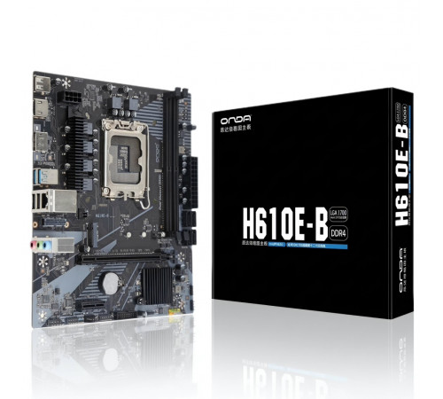 Материнская плата | 12-14 GEN |  H610 | Onda H610E-B | mATX | 2×DDR4