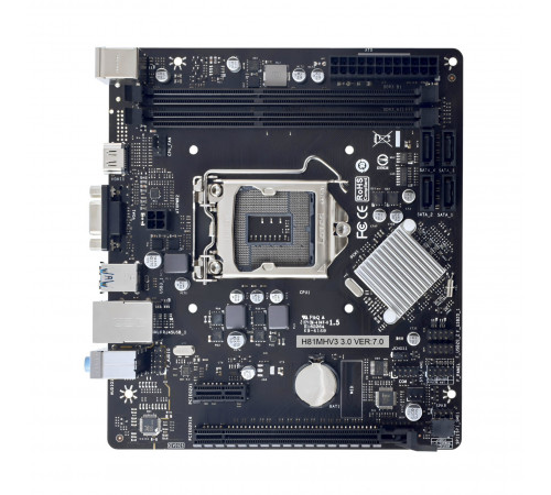 Материнская плата ( 4 GEN)  H81 - Biostar H81MHV3 3.0 | mATX | 2×DDR3