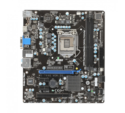 Материнская плата ( 4 GEN)  H81 - MSI H81M-E33 | mATX | 2×DDR3