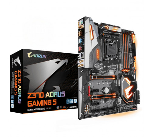 Материнская плата ( 8-9 GEN) Z370 - Gigabyte AORUS Z370 Gaming 5 | ATX | 4×DDR4