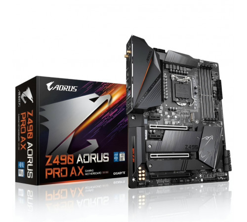 Материнская плата | 10-11 GEN | Z490 | Gigabyte AORUS Z490 PRO AX (WIFI) | ATX | 4×DDR4 | Б/У