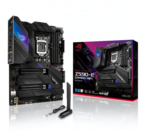 Материнская плата (10-11 GEN) Z590 - ASUS ROG STRIX Z590-E GAMING WIFI | 4×DDR4