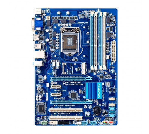 Материнская плата ( 2-3 GEN) Z77 - Gigabyte Z77 DS3H (4×DDR3), б/у