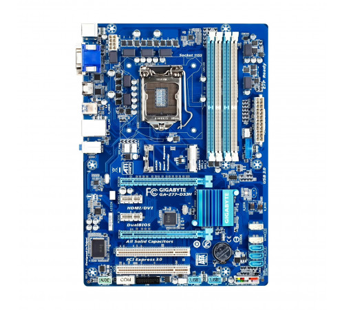 Материнская плата |  2-3 GEN | Z77 | Gigabyte Z77 DS3H | ATX | 4×DDR3 | Б/У
