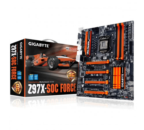 Материнская плата ( 4-5 GEN) Z97 - Gigabyte Z97X SOC Force | ATX | 4×DDR3