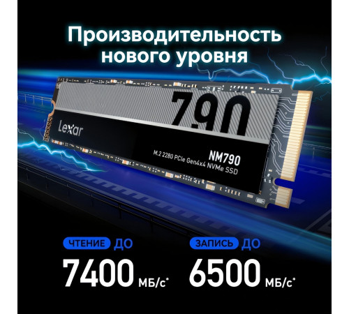 Накопитель SSD M.2 NVMe 1TB Lexar NM790 (Gen 4.0)