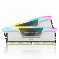 Оперативная память RAM DDR5 32 GB (KIT 2x16) 6000 MHz Corsair Vengeance RGB белые