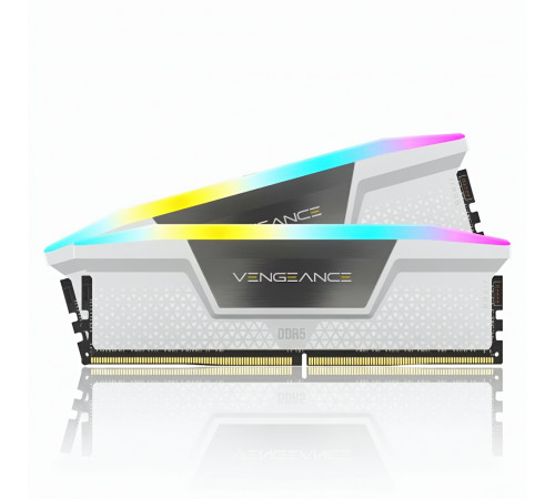 Оперативная память RAM DDR5 32 GB (KIT 2x16) 6000 MHz Corsair Vengeance RGB белые