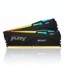 Оперативная память RAM DDR5 32 GB (2×16GB) | 6000 MHz | Kingston FURY Beast RGB