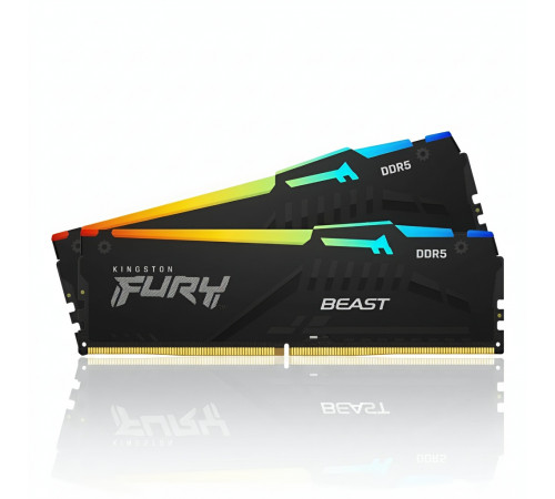 Оперативная память RAM DDR5 32 GB (2×16GB) | 6000 MHz | Kingston FURY Beast RGB