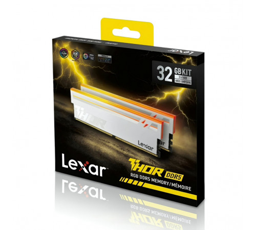 ОЗУ DDR5 | 32 GB (2x16) | Lexar THOR 2nd Gen RGB ◇ белый | CL38 ◇ 6000 MHz