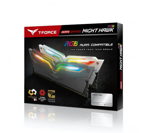 ОЗУ DDR4 | 16 GB (2×8) | TeamGroup T-Force Night Hawk RGB | CL18 ◇ 4000 MHz