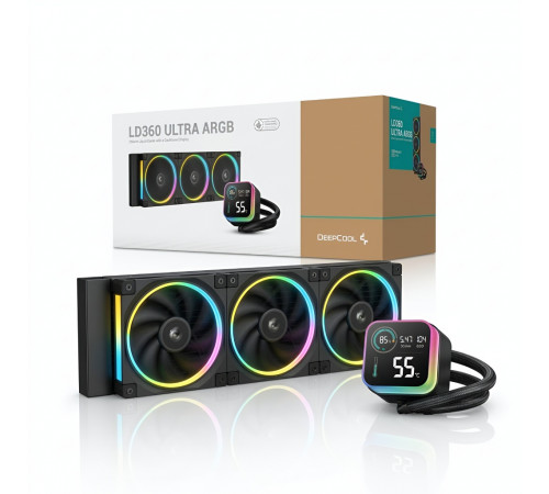 Жидкостное охлаждение Deepcool LQ360 ULTRA ARGB с дисплеем (СЖО) для процессора