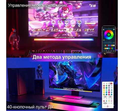 Светодиодная игровая RGB панель для мониторов