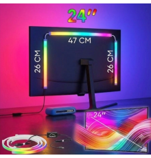 Светодиодная лента для монитора 24" (синхронизация с изображением монитора)
